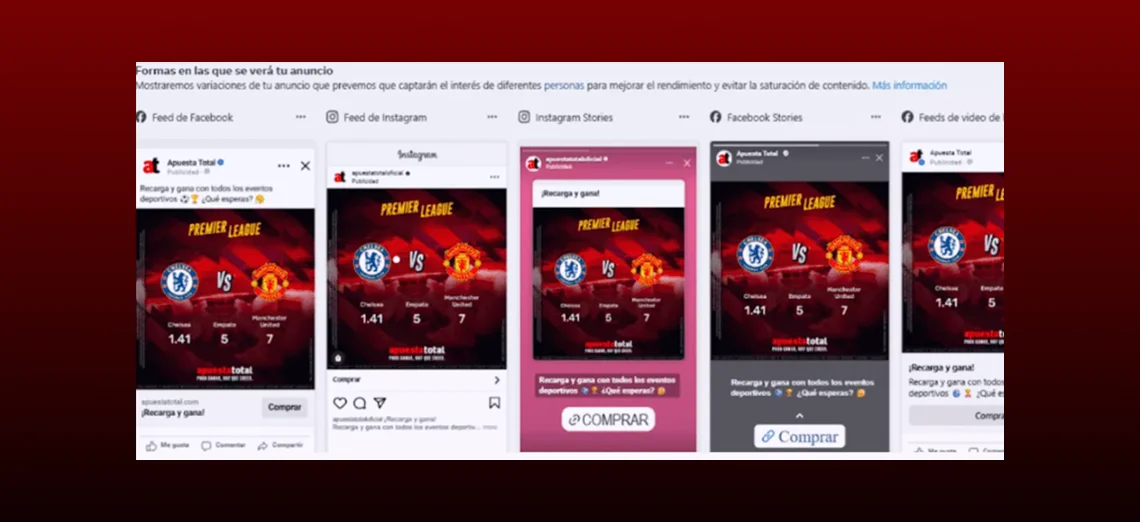 catálogo de anuncios de apuesta total gestionado por attach group
