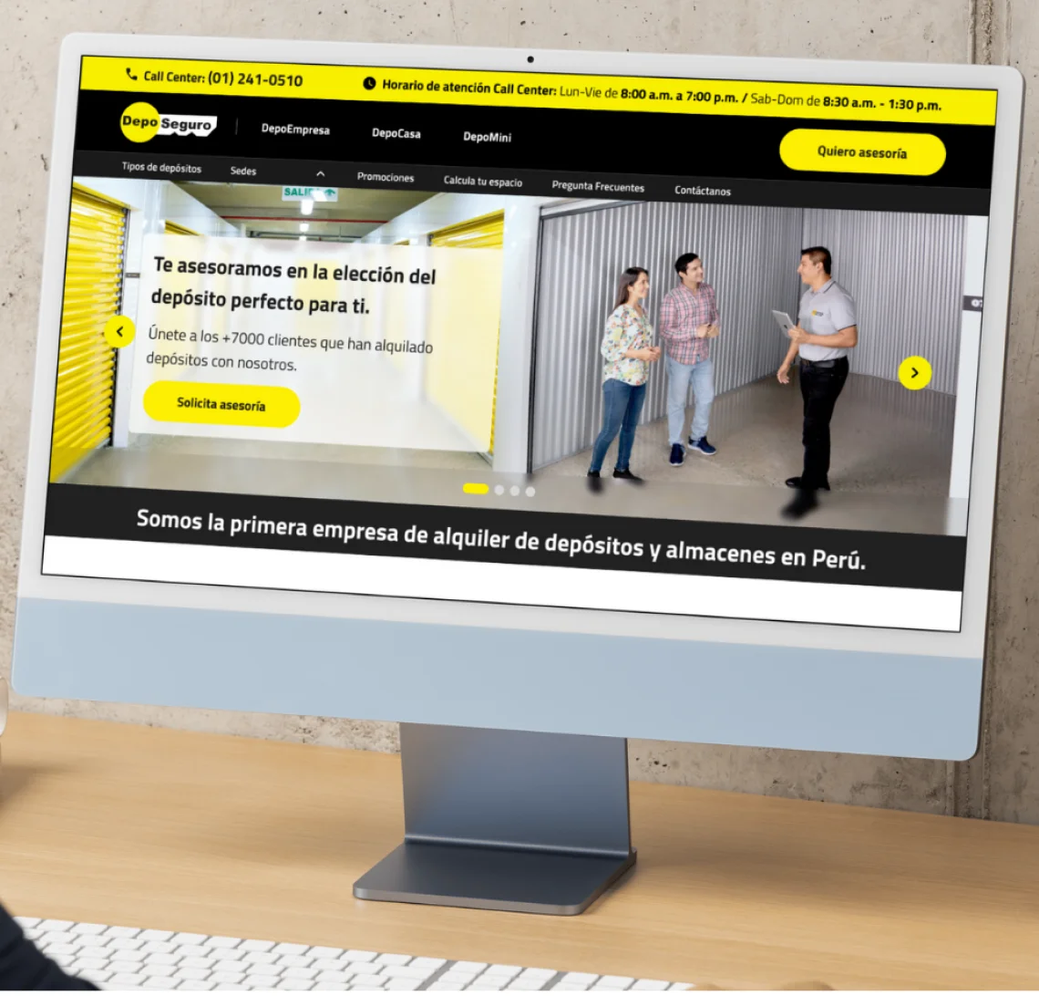 página del sitio web de deposeguro gestionado por attach group